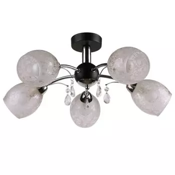 Потолочная люстра IDLamp Agnes 843/5PF-Blackchrome
