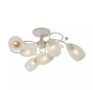 Потолочная люстра IDLamp Julia 874/6PF-Whitepatina