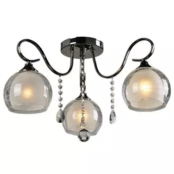 Потолочная люстра IDLamp Merinella 877/3PF-Darkchrome