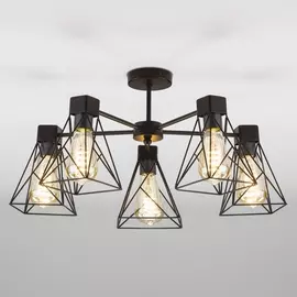 Потолочная люстра Trappola 70107/5 черный Eurosvet