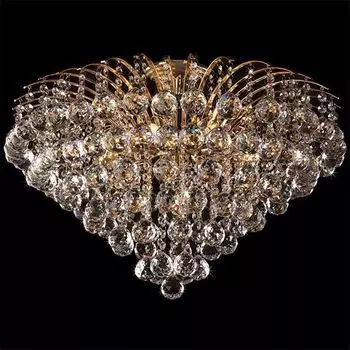 Потолочный светильник Eurosvet 3299/9 золото/прозрачный хрусталь Strotskis