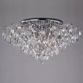 Потолочный светильник Eurosvet Crystal 10081/12 хром/прозрачный хрусталь Strotskis