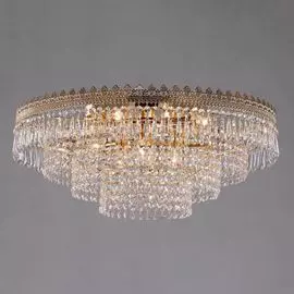 Потолочный светильник Eurosvet Diadema 10078/10 золото/прозрачный хрусталь Strotskis