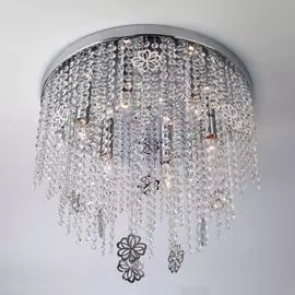 Потолочный светильник Eurosvet Flower 10083/6 хром/прозрачный хрусталь Strotskis