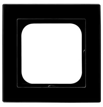 R-1RG/32 Рамка Ospel Sonata Стекло Черное 1-постовая , толщина 6 мм (без внутр вставки)