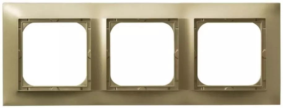 R-3Y/28 Рамка Ospel Impresja Золотой металлик 3-постовая