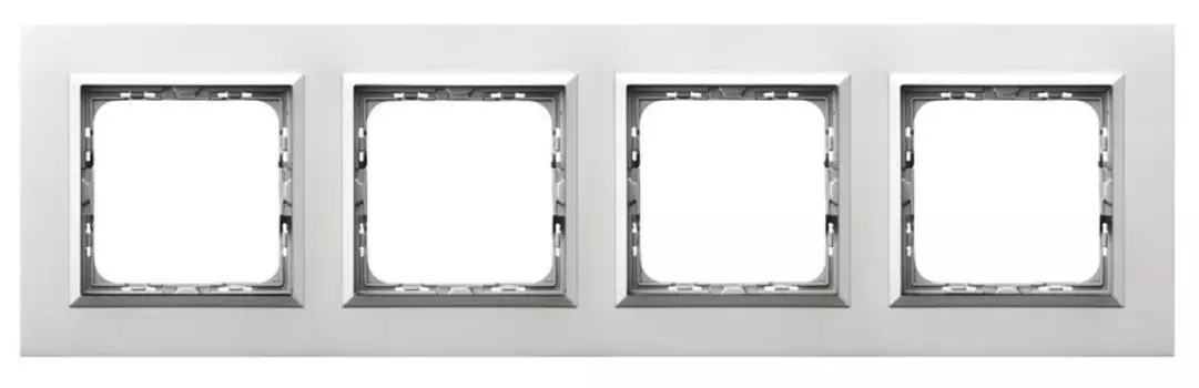 R-4RAC/35/38 Рамка Ospel Sonata Алюминий светлый 4-постовая