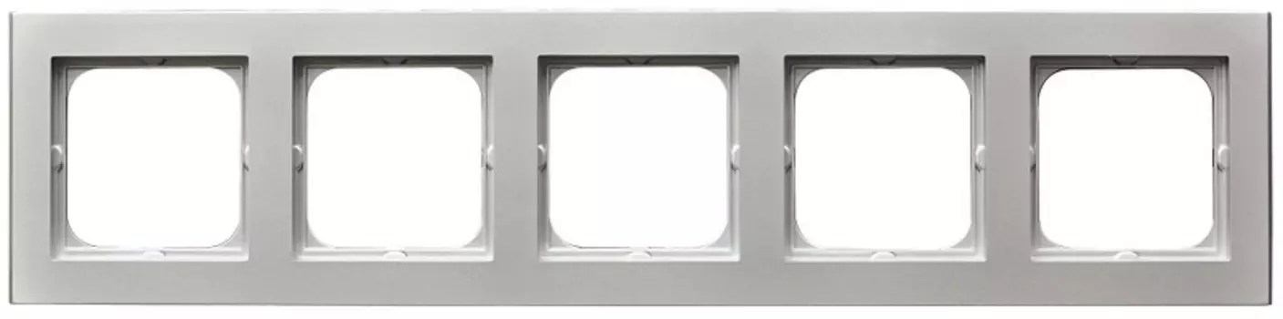 R-5R/38 Рамка Ospel Sonata Серебро матовое 5-постовая