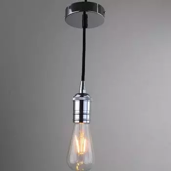 Ретро патрон с подвесом E27 Хром Sun Lumen 056-656