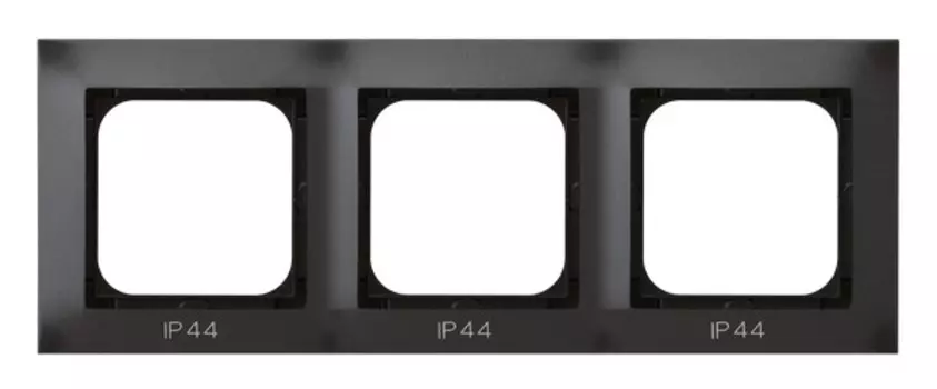 RH-3Y/50 Рамка Ospel Impresja Антрацит 3-постовая для выключателя IP-44