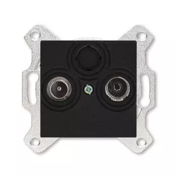 Розетка TV-R ABB Levit оконечная антрацит 5011H-A03503 63W 2CHH083503A6063