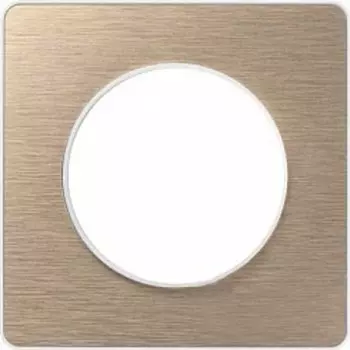 S52P802L Рамка Odace Бронза / белый 1-постовая Schneider Electric