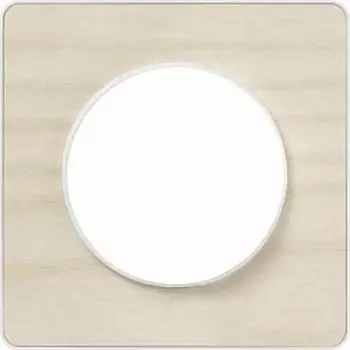 S52P802M Рамка Odace Бук / Белый 1-постовая Schneider Electric