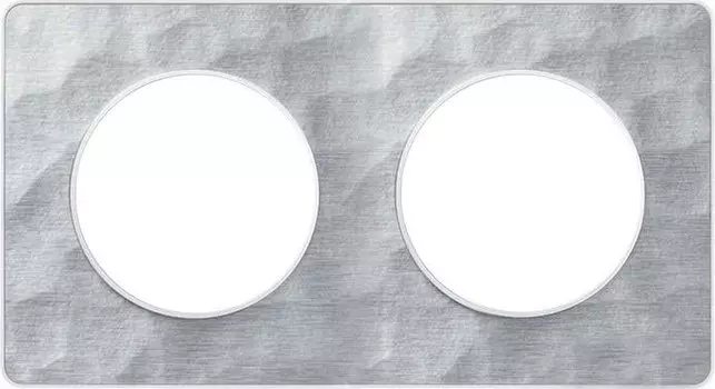 S52P804K Рамка Odace Алюминий мартель 2-постовая Schneider Electric