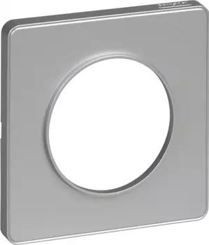 S53P802 Рамка Odace Алюминий 1-постовая Schneider Electric