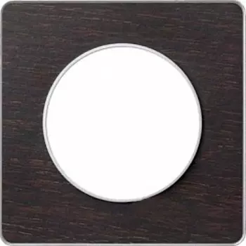 S53P802P Рамка Odace Венге / Алюминий 1-постовая Schneider Electric