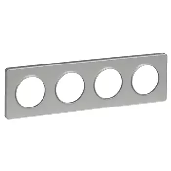 S53P808 Рамка Odace Алюминий 4-постовая Schneider Electric