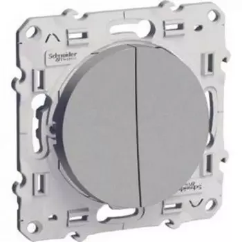 S53R213 Переключатель 2-клавишн алюминий Odace Schneider Electric