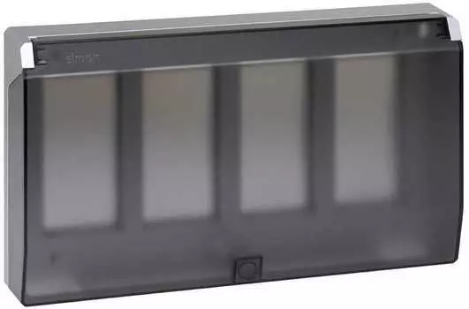 SBMT402-8 Рамка на 4 S-модуля с крышкой к монт.коробке SBM250, Сима Про, алюминий Simon