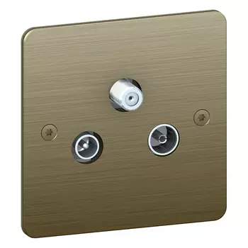 Schneider Electric Sequence 5 SEQ5 Розетка TV/FM/SAT, бронза S800460BM