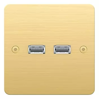 Schneider Electric Sequence 5 SEQ5 Розетка USBx2 , Матовое золото S800409C