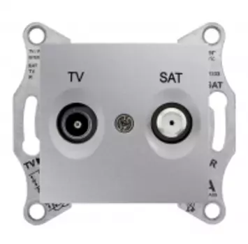 SDN3401260 TV\SAT розет. проходная, алюминий Schneider Electric