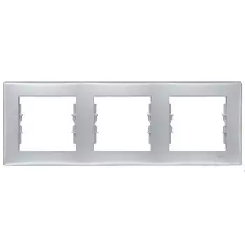 SDN5800560 Рамка Sedna Алюминий 3-постовая Schneider Electric