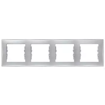 SDN5800760 Рамка Sedna Алюминий 4-постовая Schneider Electric