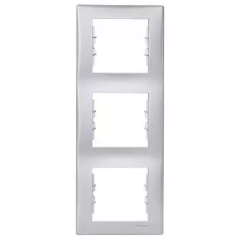 SDN5801360 Рамка Sedna Алюминий 3-постовая вертикальная Schneider Electric