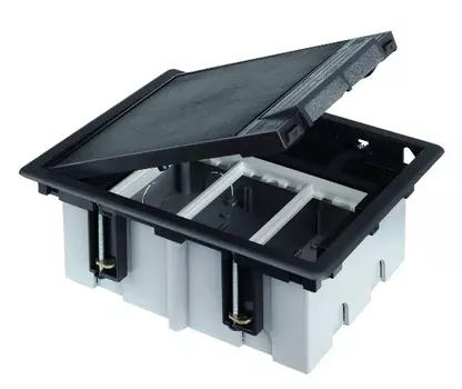 SF170-1 Люк в пол на 1 S-модуль (2 модуля К45), глубина 70-100мм, бетон, серый Simon Connect