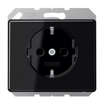 SL521SW SL 500 Черный Розетка с/з винт зажим Jung