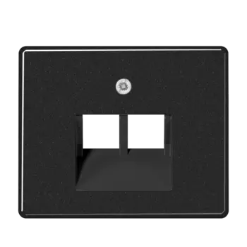 SL569-2UASW SL 500 Черный Накладка 2-ой наклонной ТЛФ/комп розетки Jung