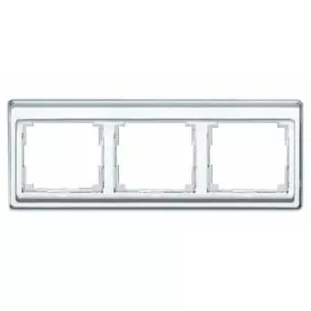 SL5830SI Рамка SL 500 Серебро 3-постовая Jung