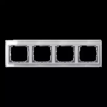 SL5840SI Рамка SL 500 Серебро 4-постовая Jung