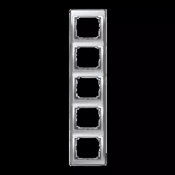 SL585SI Рамка SL 500 Серебро 5-постовая вертикальная Jung