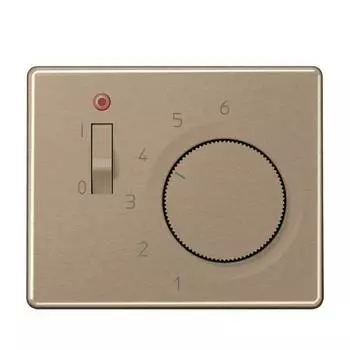 SLTR231PLGB SL 500 Бронза Накладка термостата комнатного с выключателем(мех TR231U,TR241U) Jung