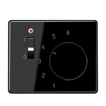 SLTR231PLSW SL 500 Черный Накладка термостата комнатного с выключателем(мех TR231U,TR241U) Jung