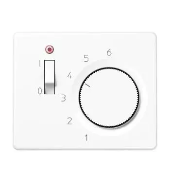 SLTR231PLWW SL 500 Белый Накладка термостата комнатного с выключателем(мех TR231U,TR241U) Jung
