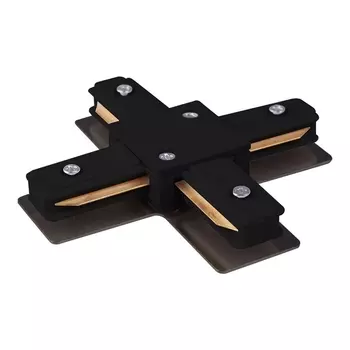 Соединитель Track Rail BK Surface TRC-1-1-X-BK / Коннектор X-образный для однофазного шинопровода (черный) Elektrostandard a039586