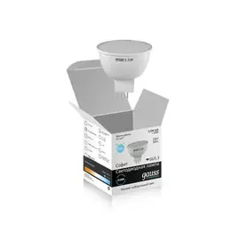 Софитная светодиодная лампа Gauss Elementary MR16 GU5.3 5.5W 4100K 13526