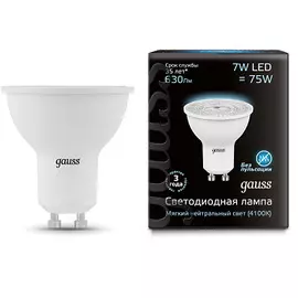 Софитная светодиодная лампа Gauss MR16 GU10 7W 4100K 101506207