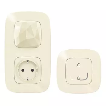 Стартовый пакет. Шлюз WiFi + умная розетка 2К+З 16А 230В + главный беспроводной выключатель "Я дома/Я вне дома". Цвет Слоновая кость Legrand Valena Allure with NETATMO 752696