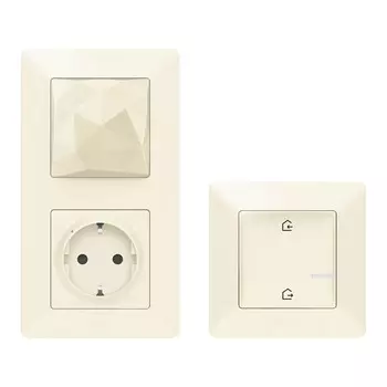 Стартовый пакет. Шлюз WiFi + умная розетка 2К+З 16А 230В + главный беспроводной выключатель "Я дома/Я вне дома". Цвет Слоновая кость Legrand Valena Life with NETATMO 752296