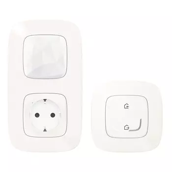 Стартовый пакет. Шлюз WiFi + умная розетка 2К+З 16А 230В + главный беспроводной выключатель "Я дома/Я вне дома". Цвет Жемчуг Legrand Valena Allure with NETATMO 752996