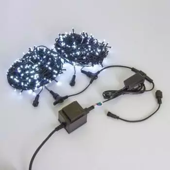Светодиодная гирлянда Луч 2х25м 50м 500LED холодный белый без мерцания 05-1756