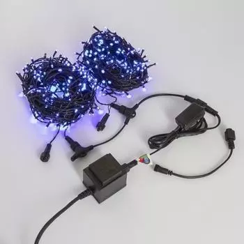 Светодиодная гирлянда Луч 2х25м 50м 500LED синяя без мерцания 05-1755
