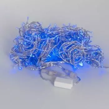 Светодиодная гирлянда Занавес 1x3м 300LED синяя без мерцания 05-1744