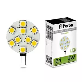 Светодиодная лампа 12V G4 4000K Feron 25093