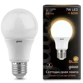 Светодиодная лампа Gauss A60 E27 7W 4100K 102502207