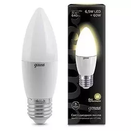 Светодиодная лампа Gauss Candle E27 6.5W 2700K 103102107